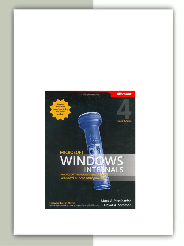 Microsoft windows internals 4th edition edition mark e russinovich