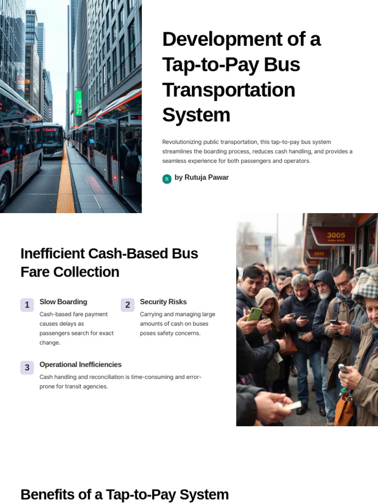 Development of A Tap To Pay Bus Transportation System | PDF | Public ...