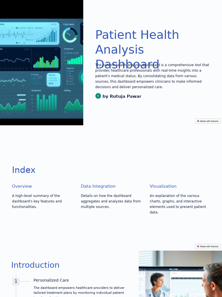 Patient Health Analysis Dashboard Insights | PDF | Analytics ...