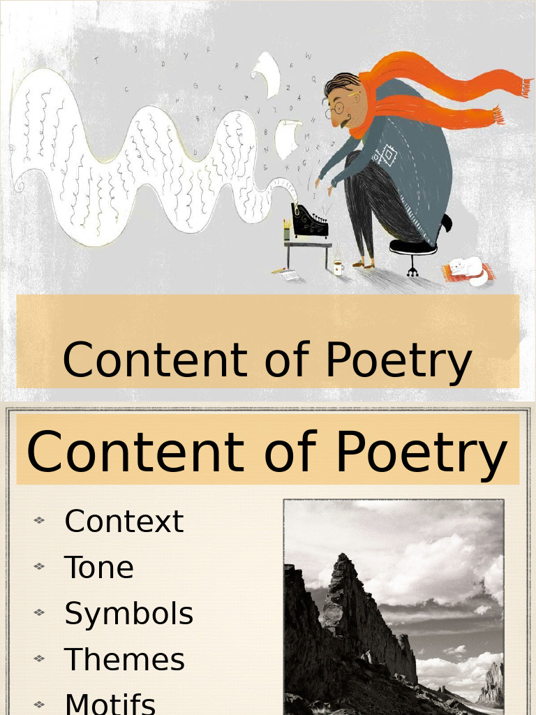 Analyzing Poetry Content and Techniques | PDF | Poetry