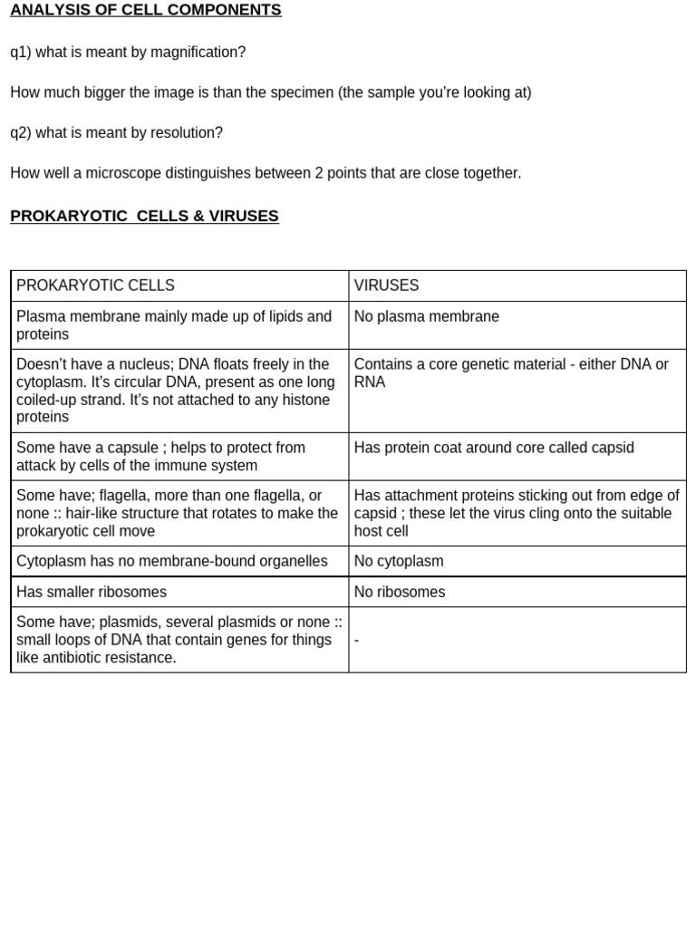 Analysis of cell components pdf