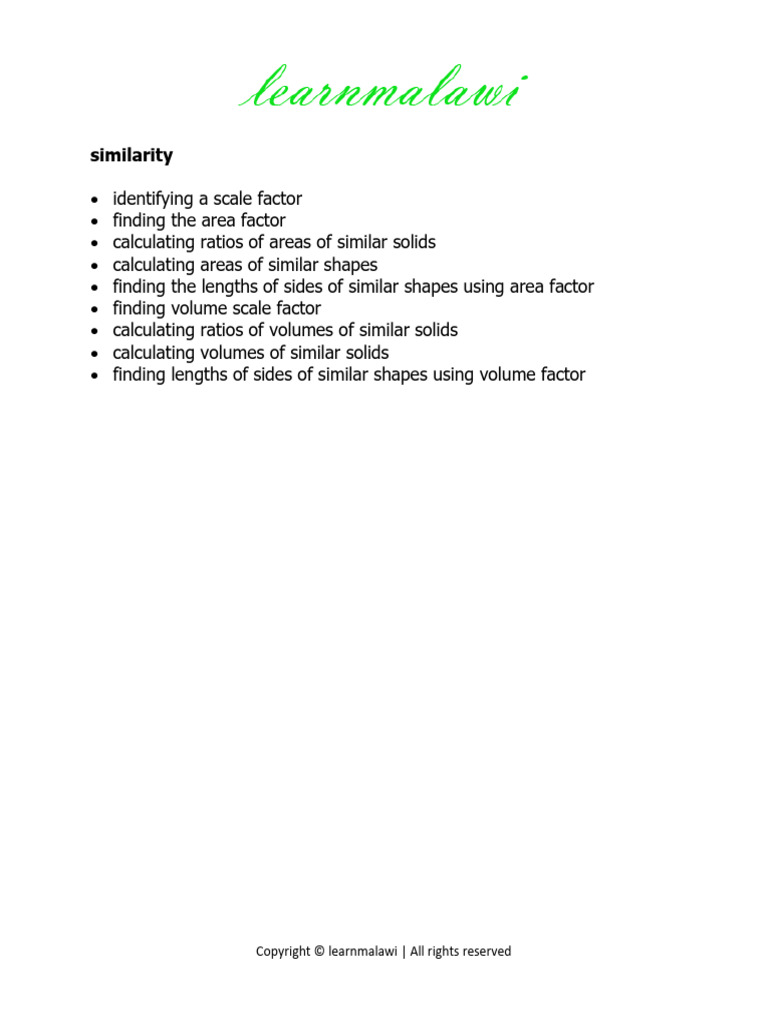 Similarity in Shapes and Solids Guide | PDF