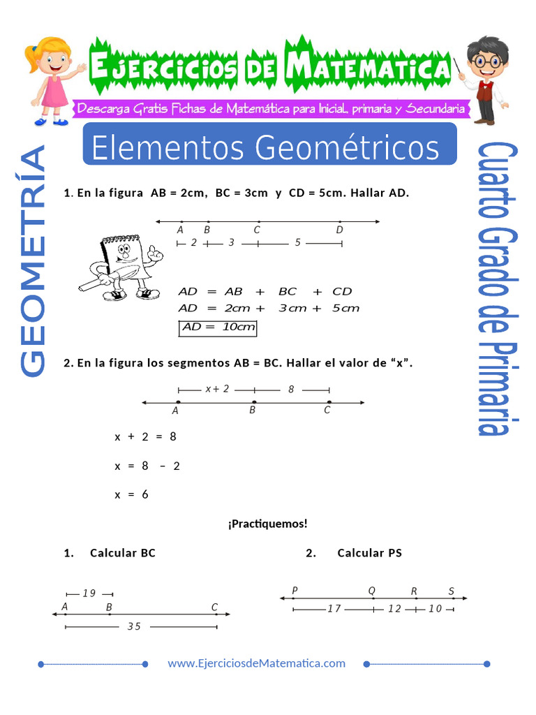 Ejercicios de Segmentos para 4to Grado | PDF