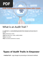 Empower Audit Trail Overview | PDF | Audit | Computing