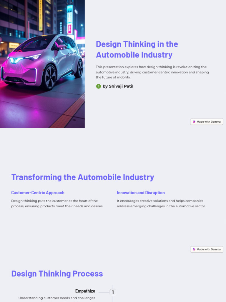 Design Thinking in Automotive Innovation | PDF | Design Thinking ...