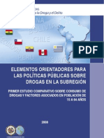Estudio Comparativo Sobre Consumo de Drogas y Factores Asociados en PoblaciÓn de 15 A 64 Añoscomparativo - Subregional-2008-06