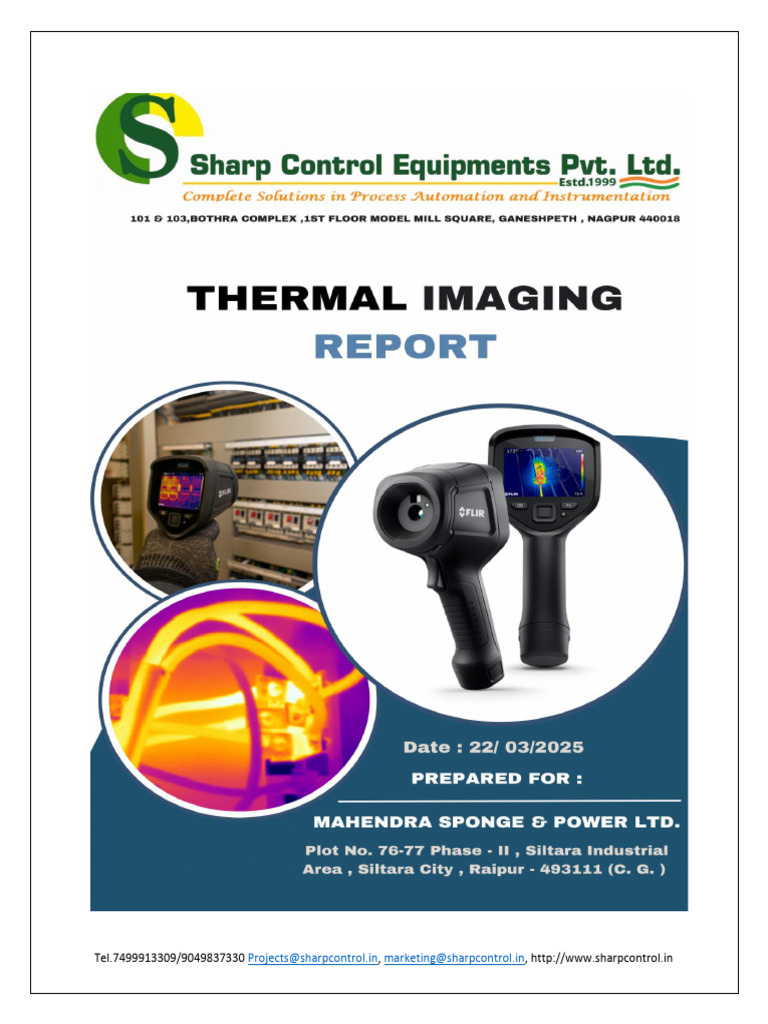 Mahendra Sponge Thermal Imaging Report | PDF | Optics | Humidity