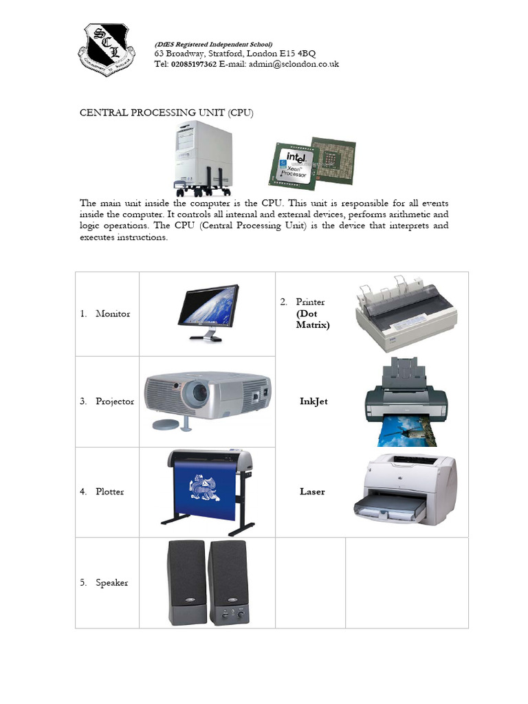 Computer Parts and Functions Overview | PDF | Computer Data Storage ...