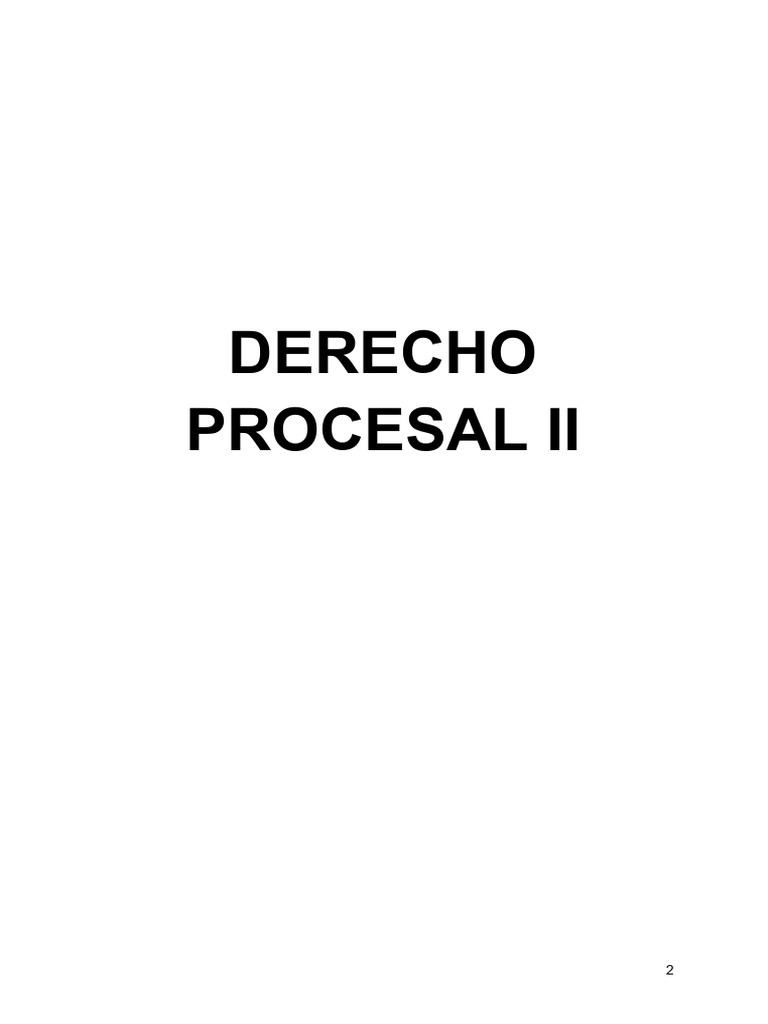 Derecho Procesal II (1) | PDF | Demanda judicial | Ley procesal