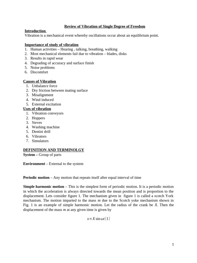 Vibration Analysis in Mechanical Systems | PDF | Oscillation | Frequency