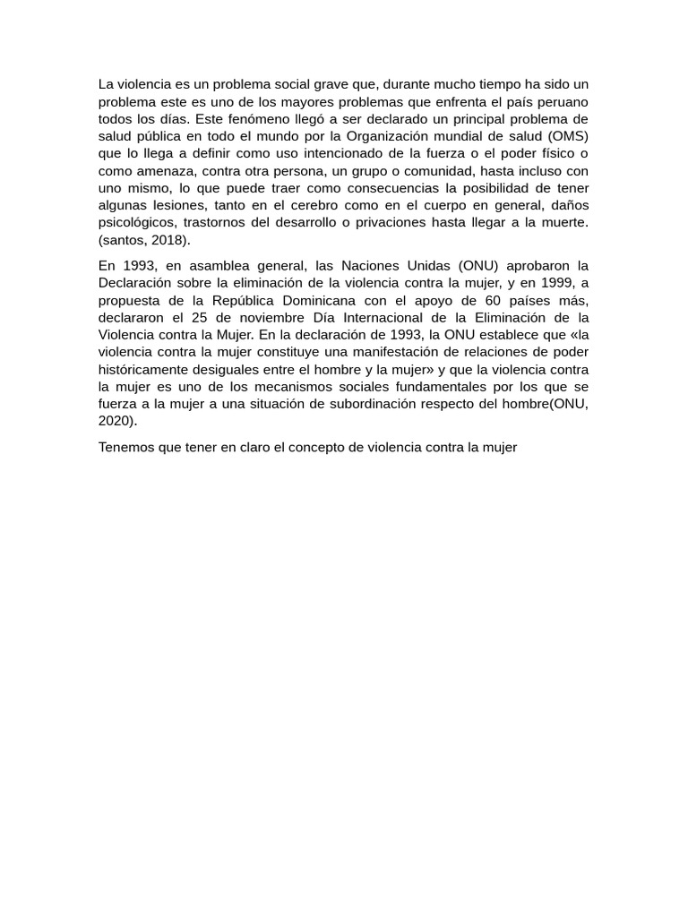 La Violencia Es Un Problema Social Grave Que | PDF