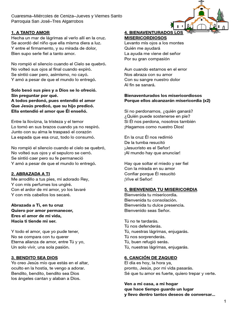 Reflexiones y Canciones de Cuaresma | PDF | Cristo (título) | eucaristía
