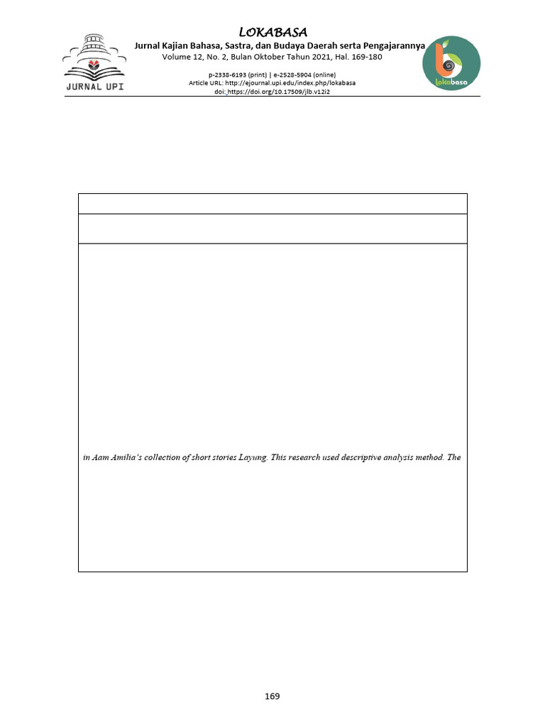 Aspek Sosial Dalam Kumpulan Cerita Pendek Layung K | PDF
