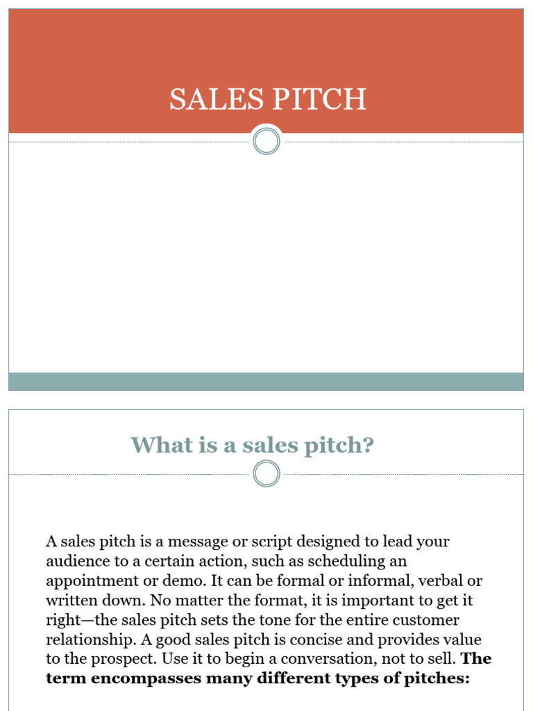 Effective Sales Pitch Strategies | PDF