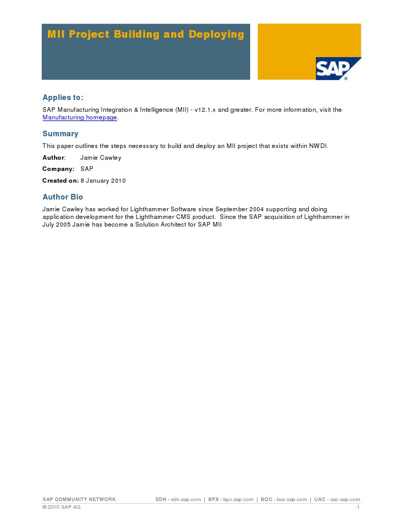 MII Project Building and Deploying | PDF | Ibm System I | Ibm Db2