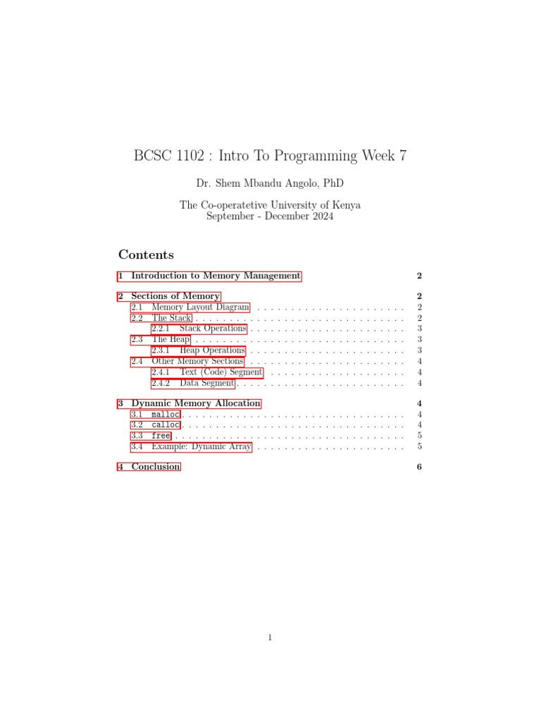 Memory Management in Programming | PDF | Computing | Software Engineering