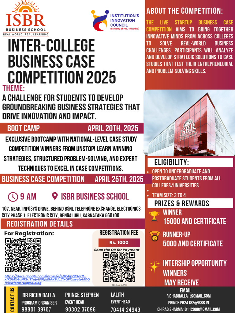 Inter-College Business Case Competition 2025 | PDF | Cognition