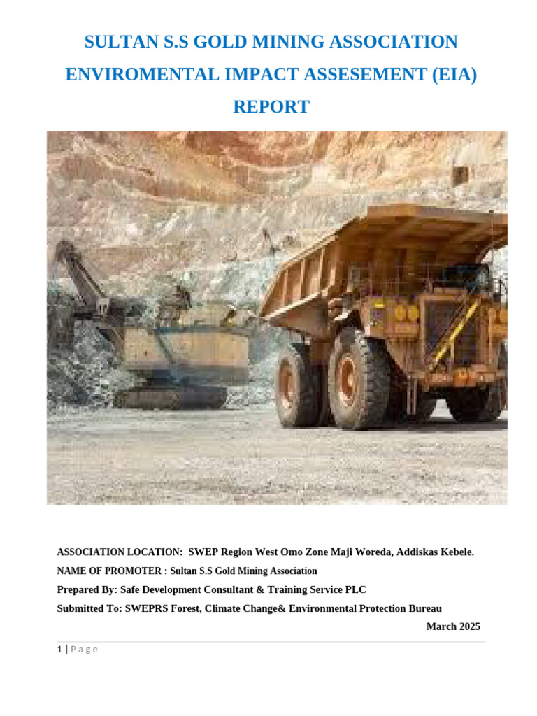 Sultan S.S Gold Mining EIA Report | PDF | Environmental Impact ...