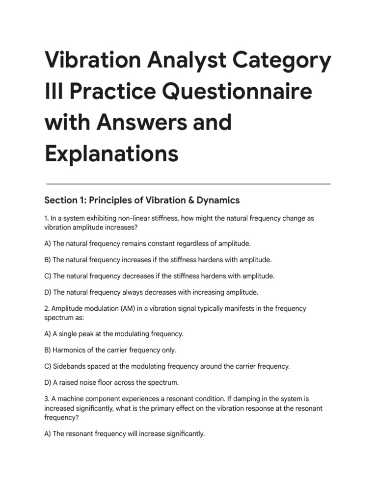 Va Cat 3 Que and Answers | PDF | Spectral Density | Resonance