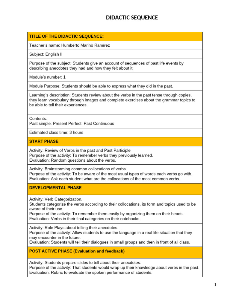Teaching Past Tense in English II | PDF | Verb | Grammatical Tense