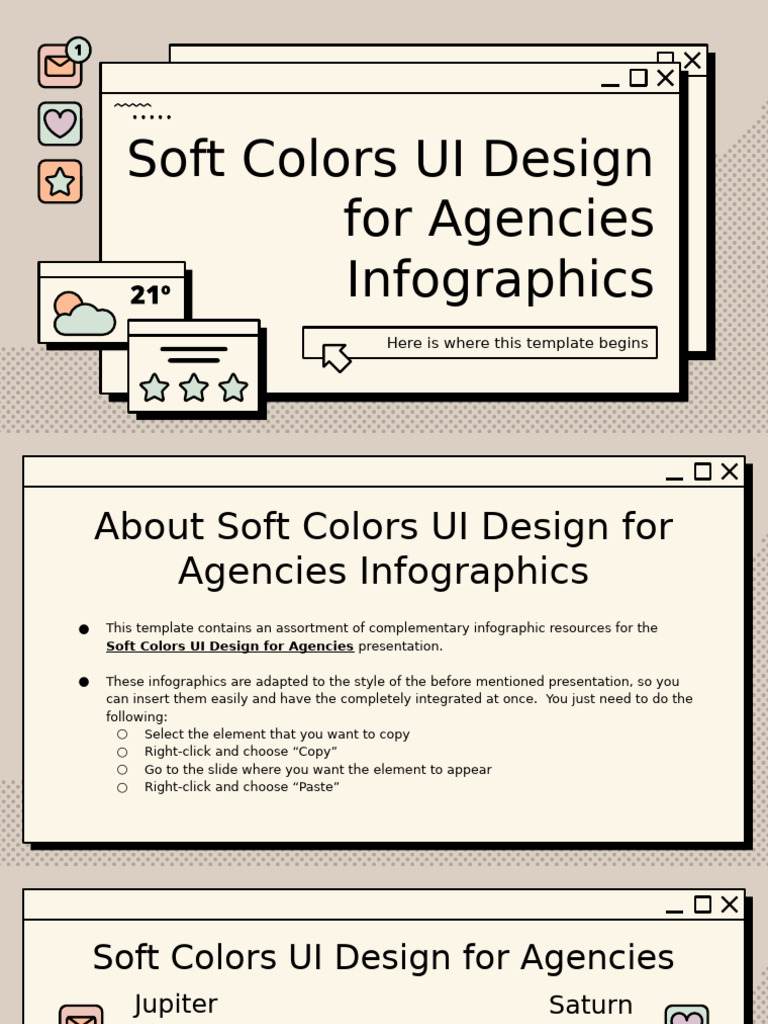 Soft Colors UI Design Infographics | PDF | Planets | Planets In Astrology