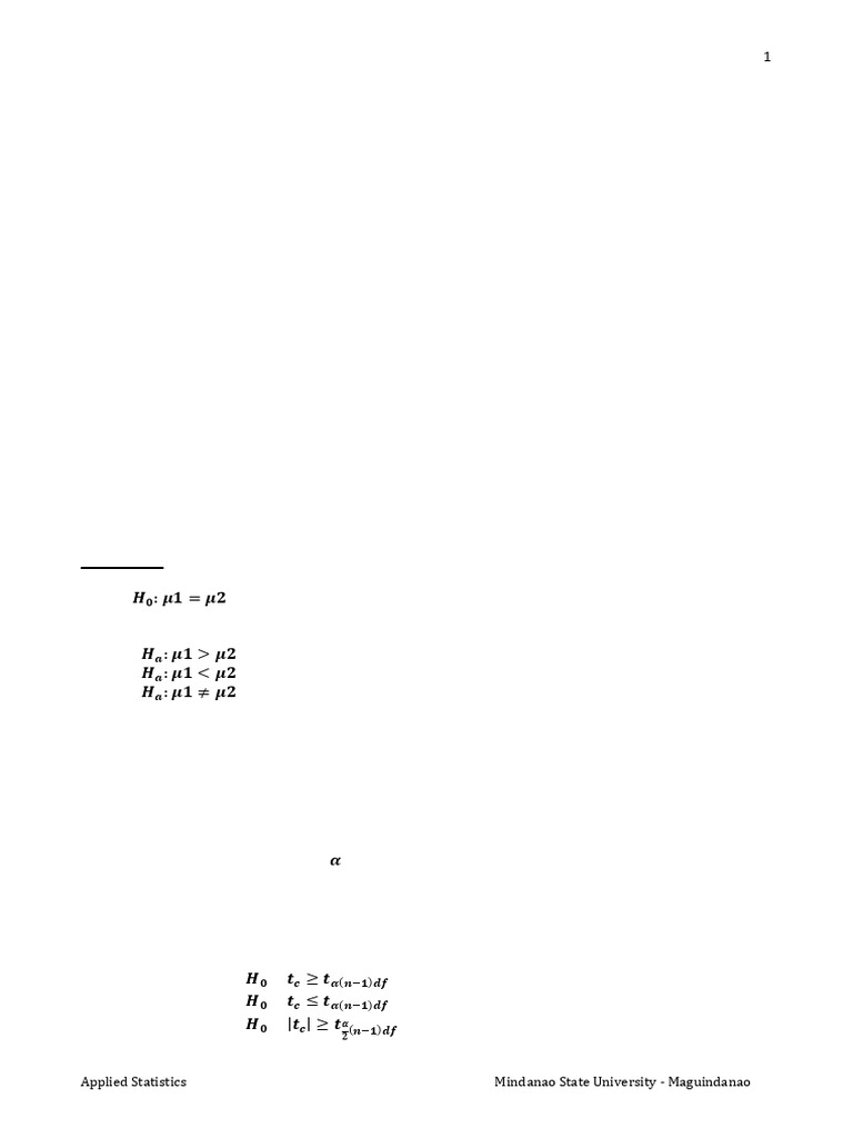 Dependent vs Independent T-Tests Explained | PDF | Student's T Test ...