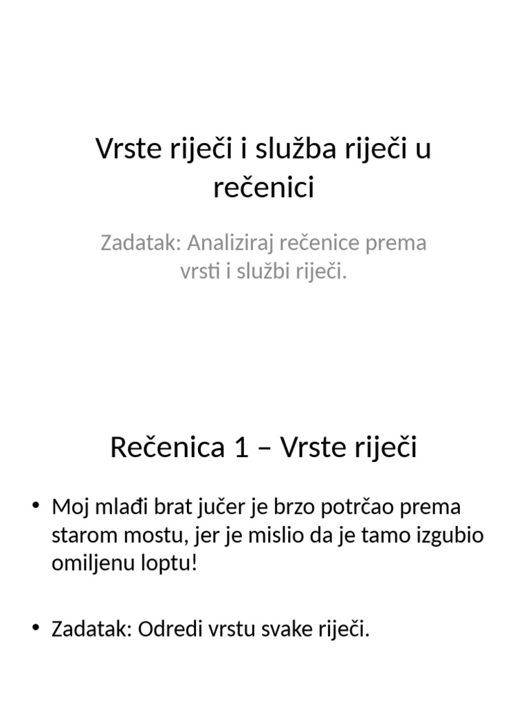 Vrste I Sluzba Rijeci | PDF