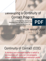 Developing Continutiy of Contact Program