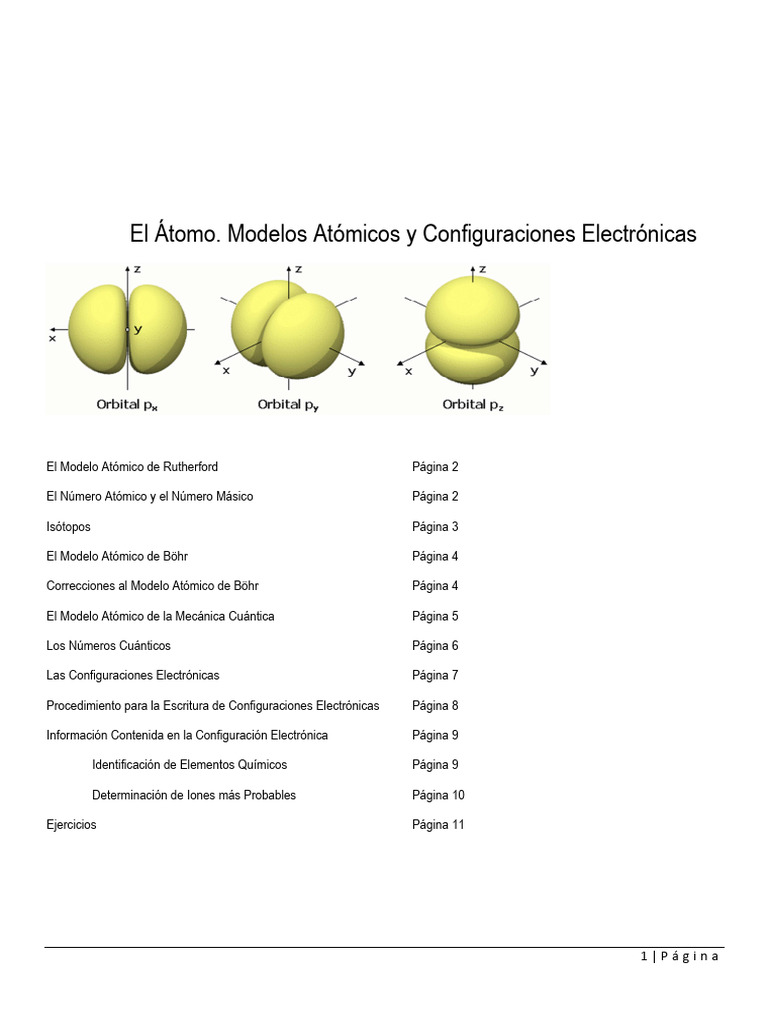 Modelos Atomicos. Enlace Quimico | PDF | Átomos | Orbital atómico
