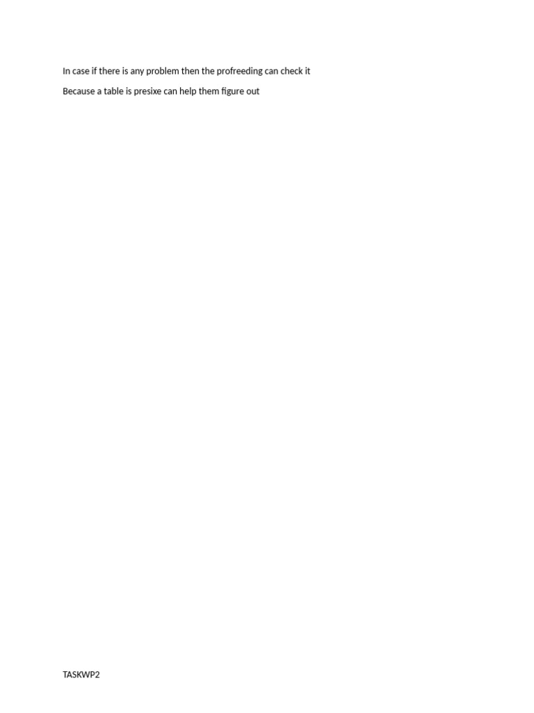 Proofreading and Precision Tables | PDF