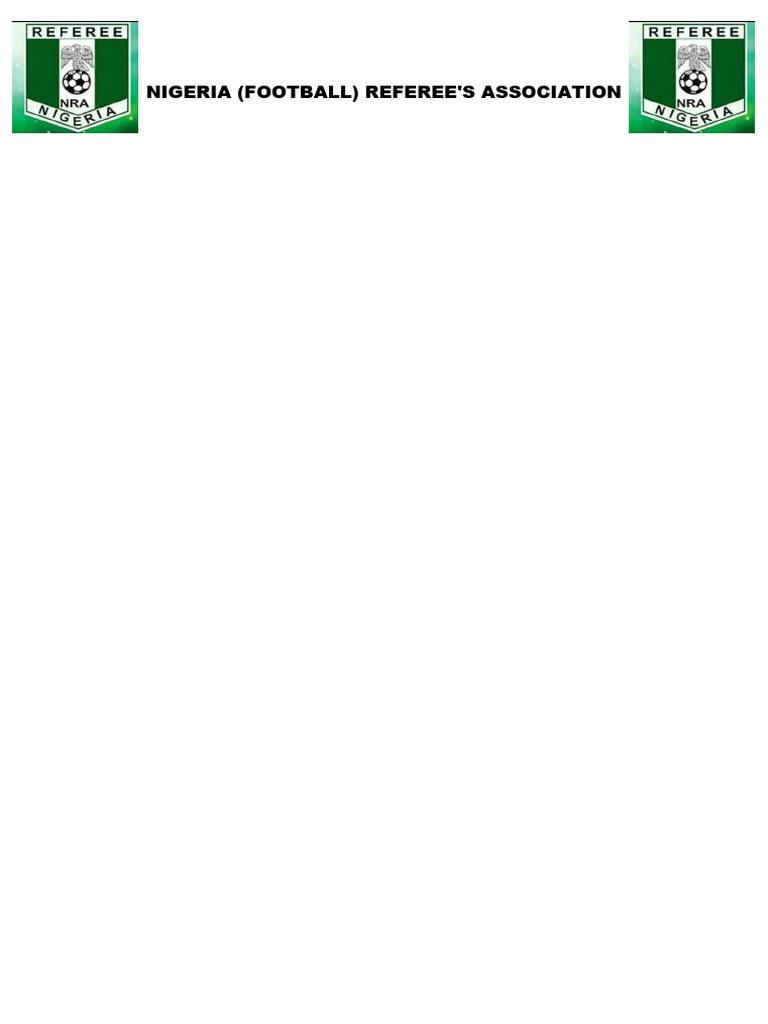Nigeria Football Referee Agreement | PDF