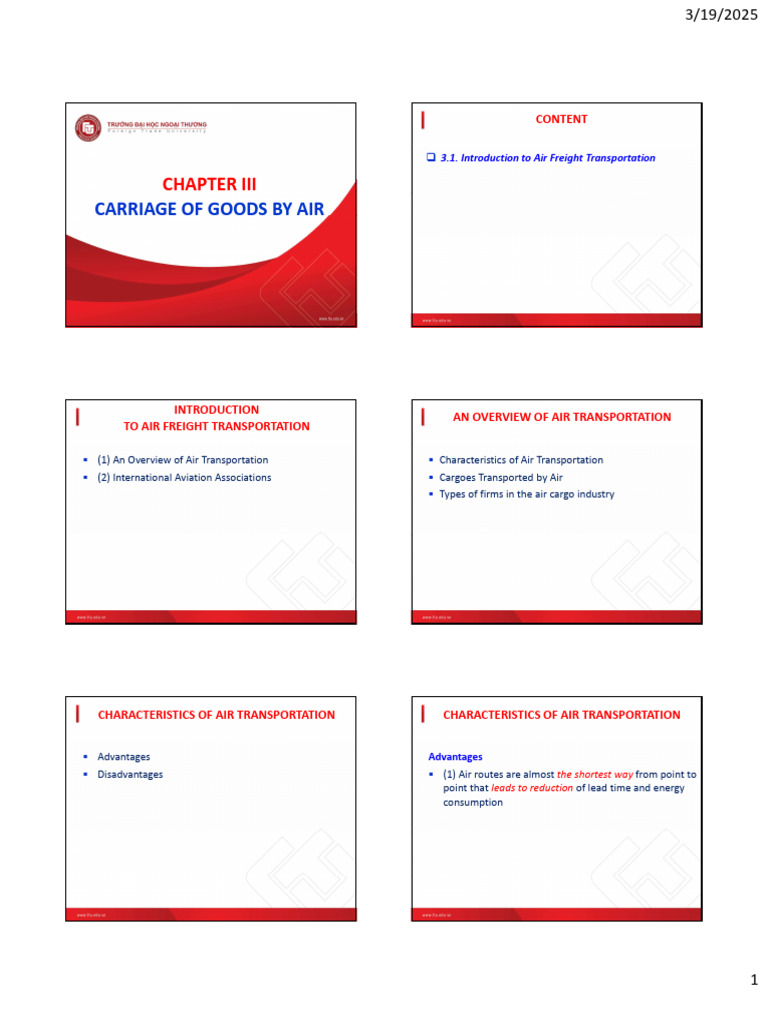 Air Freight Transportation Overview | PDF | Aviation | Transport