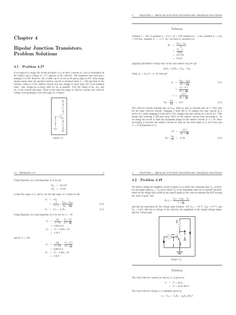 Designing Transistor Active Regions | PDF | Bipolar Junction Transistor ...