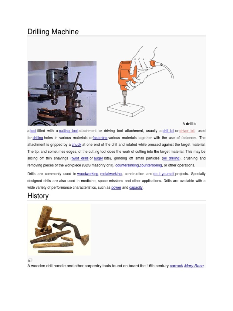Drilling Machine | PDF | Drill | Manufactured Goods