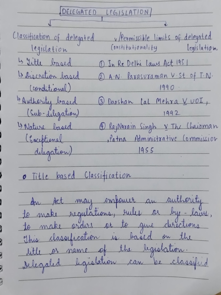 Delegated Legislation | PDF