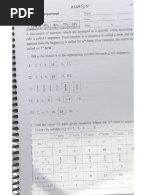 Kumon N Solution Book | PDF