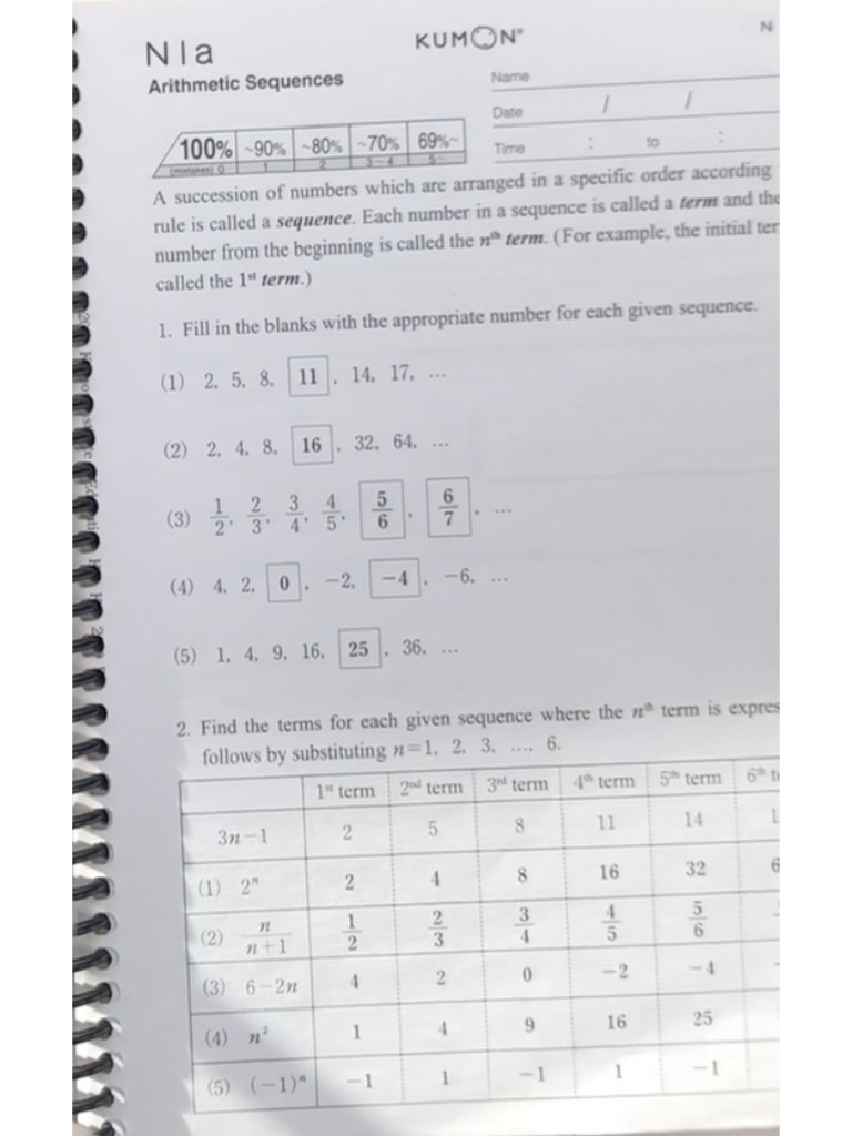 Kumon N Solution Book | PDF