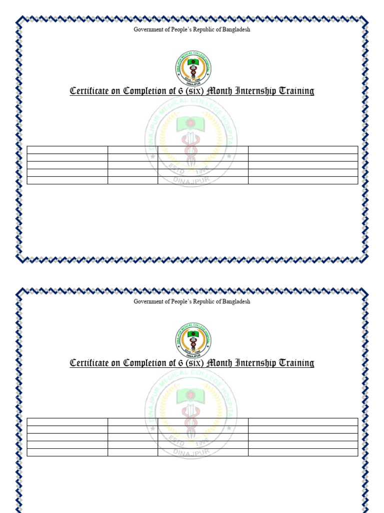 Nursing Internship Completion Certificate | PDF | Medical School | Nursing