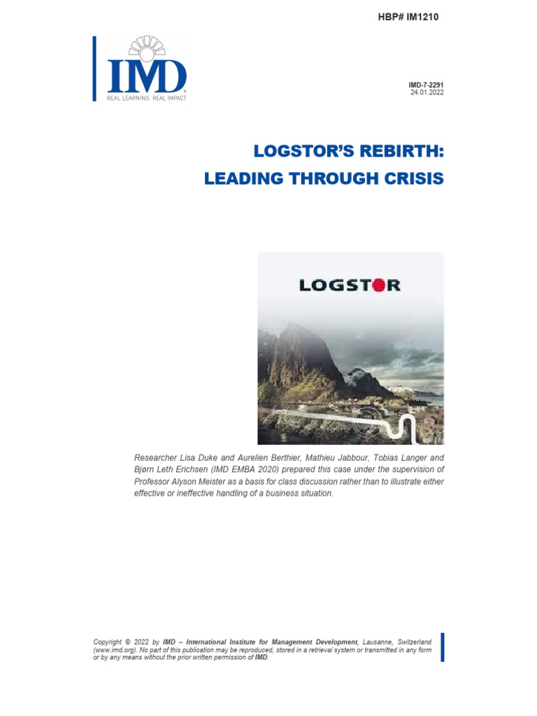Case - Logstor Rebirth | PDF | District Heating | Business Economics