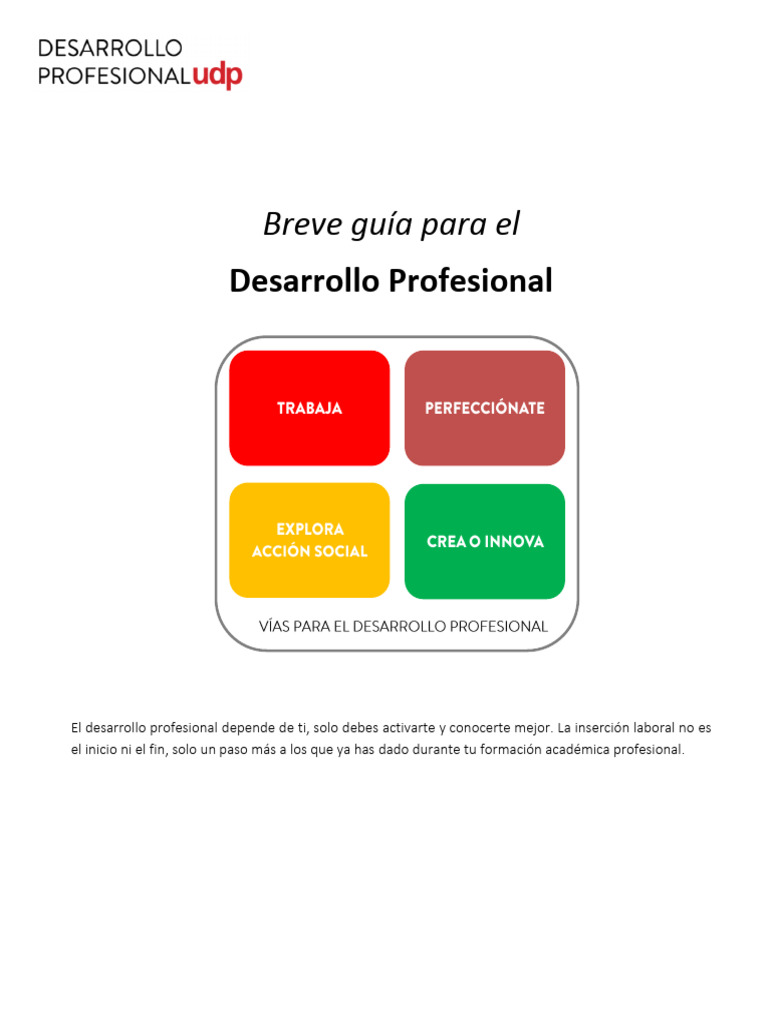 Guía para el Desarrollo Profesional | PDF | Plan de estudios | Información