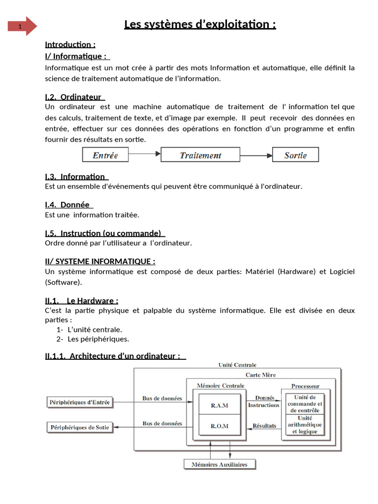 Introduction aux systèmes d'exploitation | PDF | Informatique | Système ...