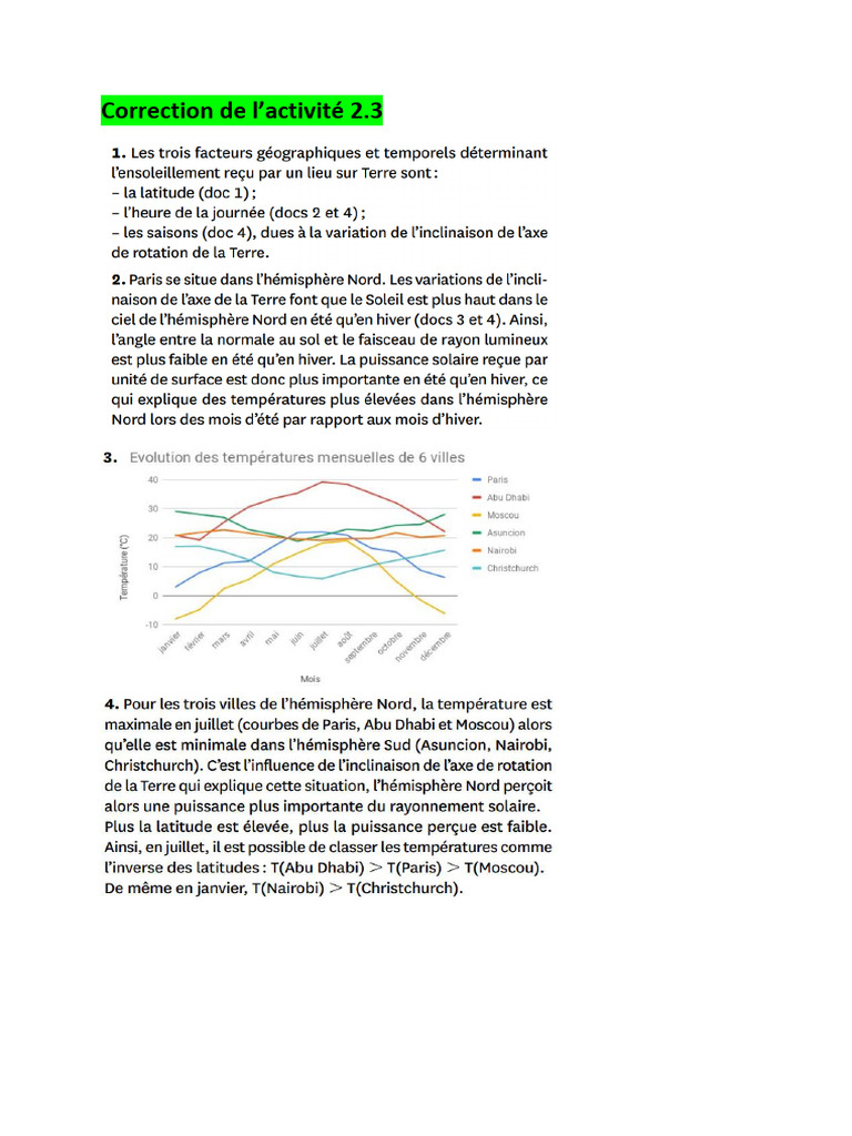 Correction Activité 2.3 - Es | PDF