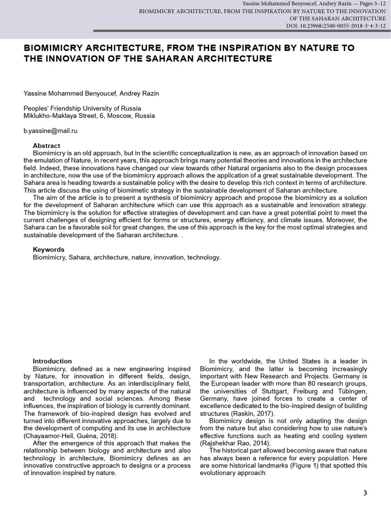 Biomimicry in Saharan Architecture | PDF | Mathematical Optimization ...