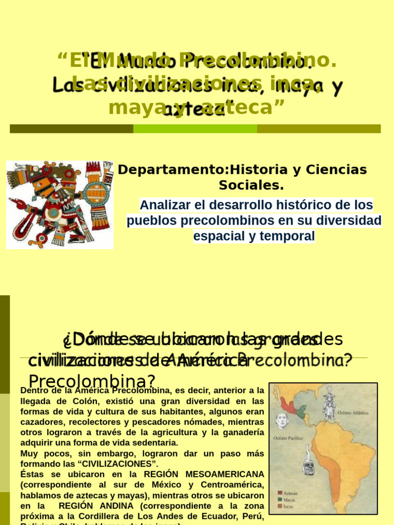 Civilizaciones Precolombinas: Incas, Mayas y Aztecas | PDF | Era ...