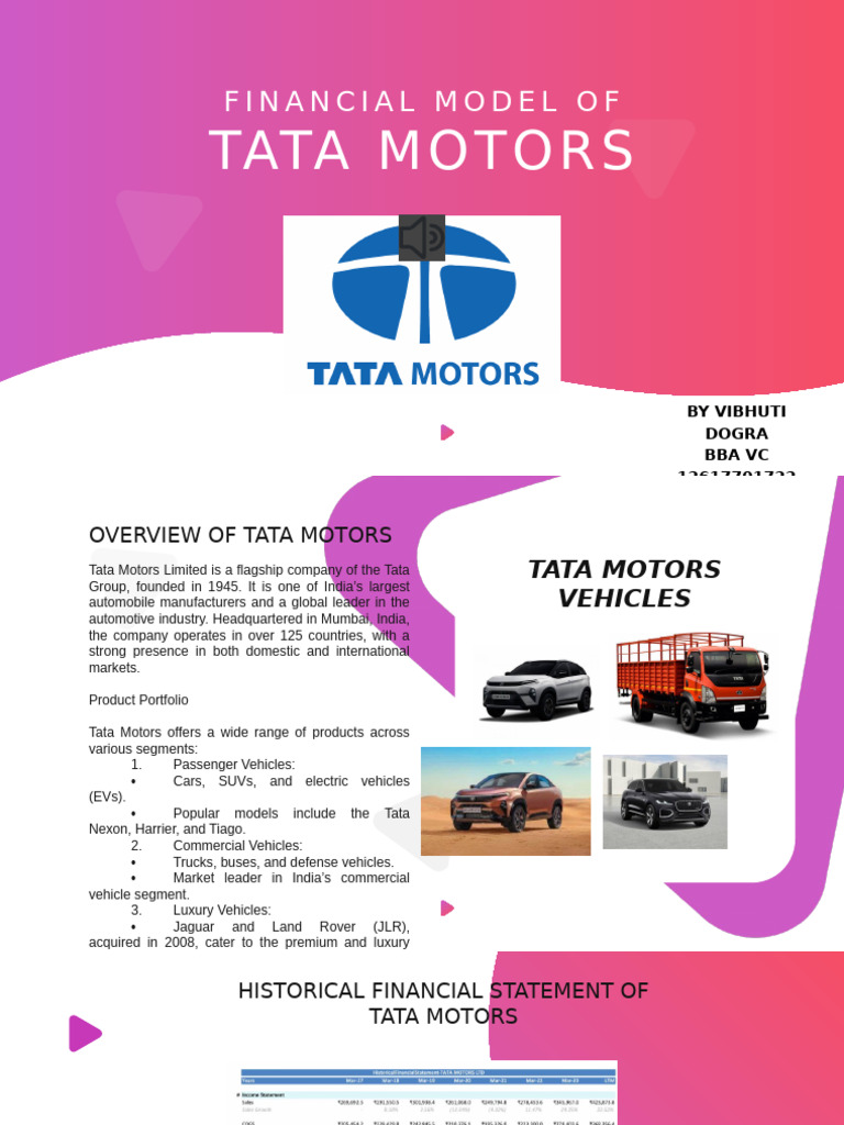 Tata Motors Financial Model Overview | PDF