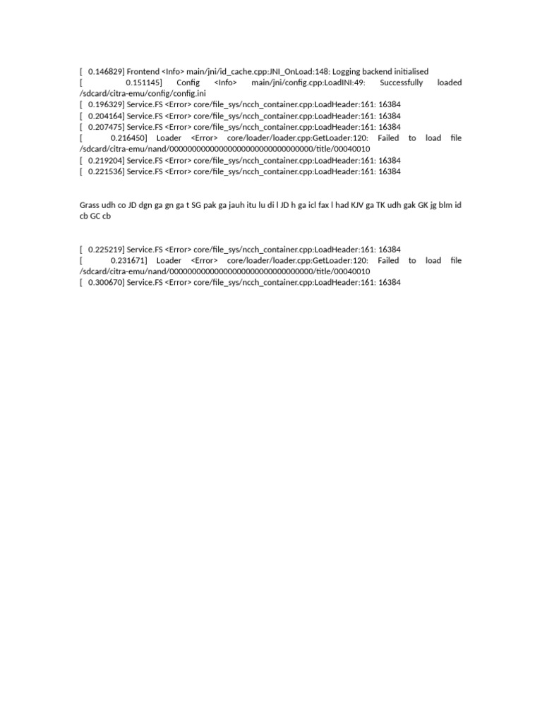 Citra Emulator Load Errors Log | PDF