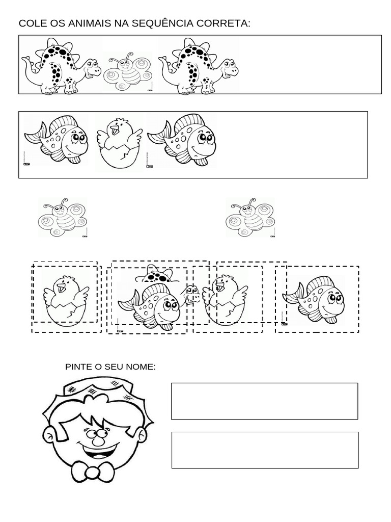 Atividade de Sequência de Animais | PDF