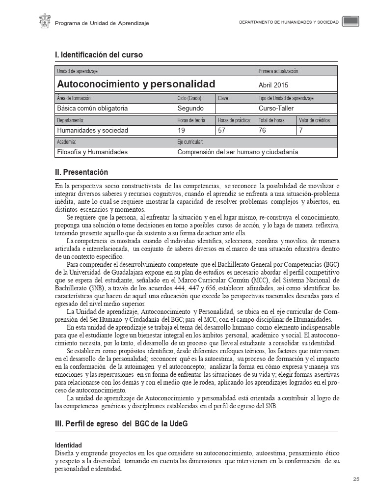 Autoconocimiento y Desarrollo Personal | PDF | Evaluación | Maestros