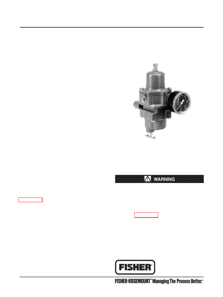 67CF Series Filter Regulator Manual | PDF | Valve | Mechanical Engineering