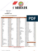 Organ Needle Price List